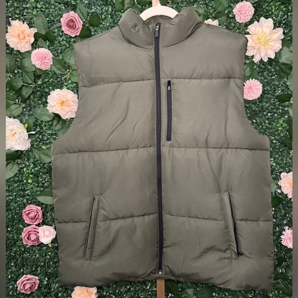Tek Gear Men's Olive Green Puffer Vest